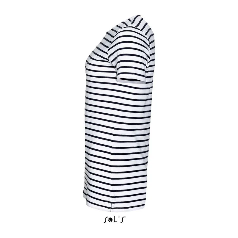 SOL'S MILES WOMEN - ROUND NECK STRIPED T-SHIRT