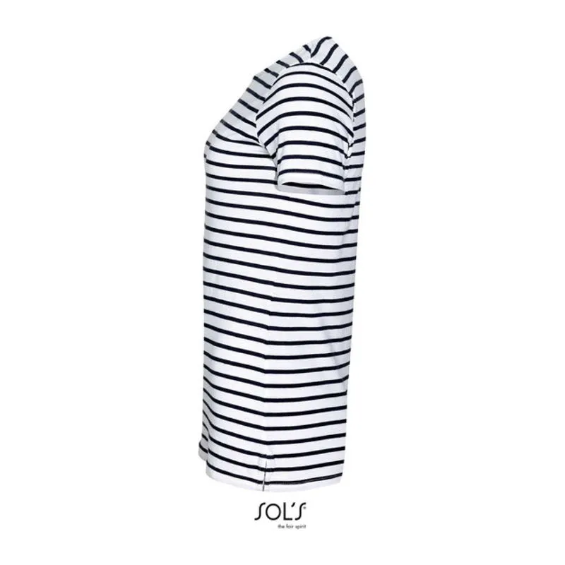 SOL'S MILES WOMEN - ROUND NECK STRIPED T-SHIRT