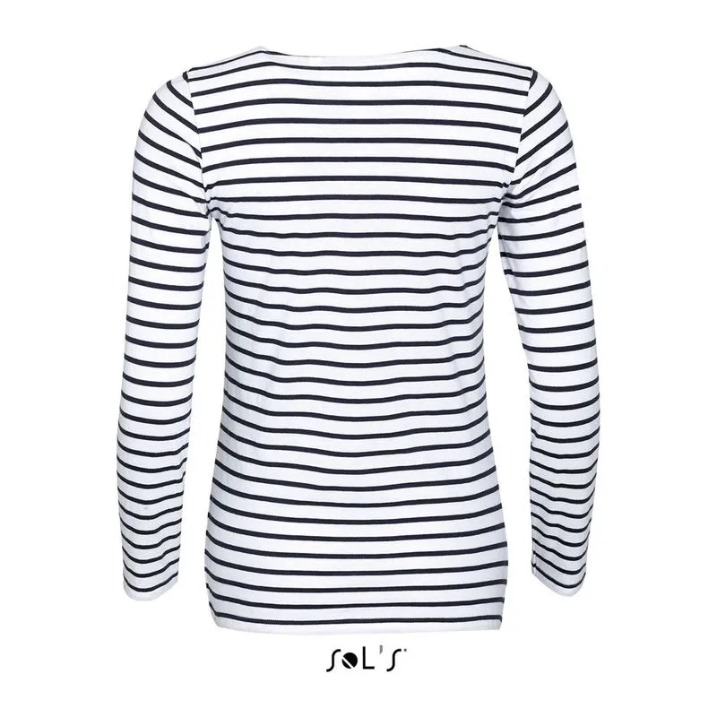SOL'S MARINE WOMEN - LONG SLEEVE STRIPED T-SHIRT